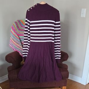 Eliza J Rich Plum Knit Sweater Dress